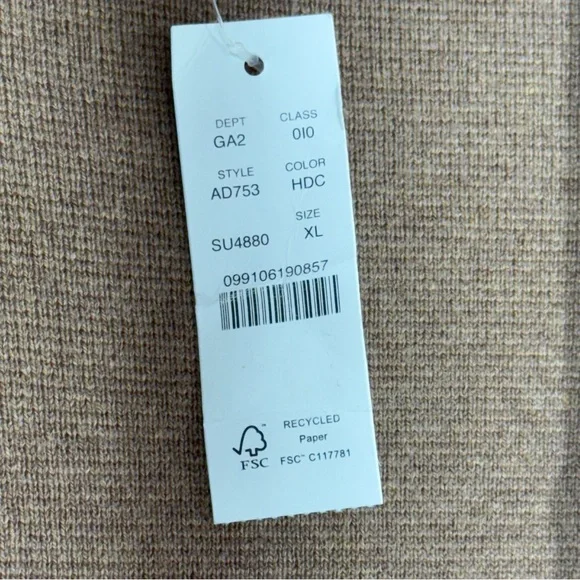 NWT J Crew Ella Open Front Long Sweater Blazer Coat XL in Dark Camel Tan AD753 - Picture 10 of 15